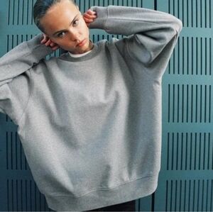 Zara Women's M Oversized Sweatshirt Crew Long Sleeve Pullover